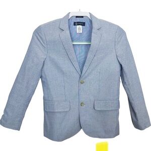 Crewcuts light blue chambray Thompson suit boys 10